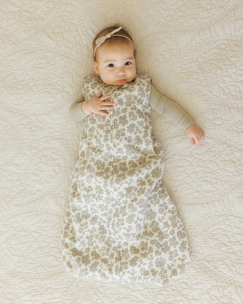 Green Floral Sleep Bag