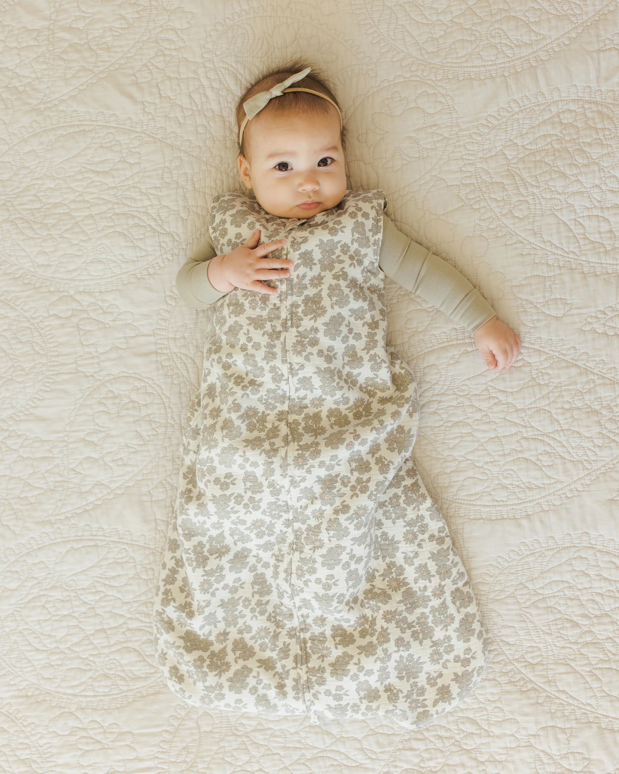 Green Floral Sleep Bag