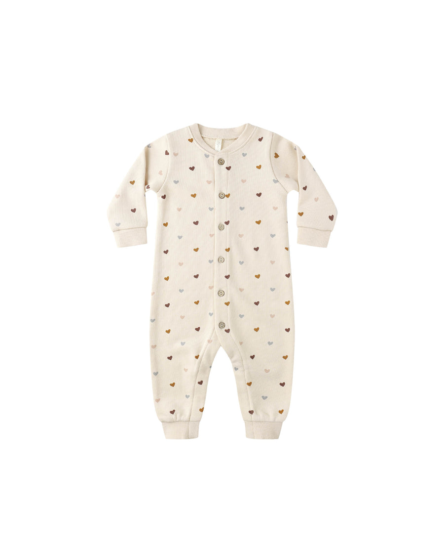 Hearts Button Down Jumpsuit