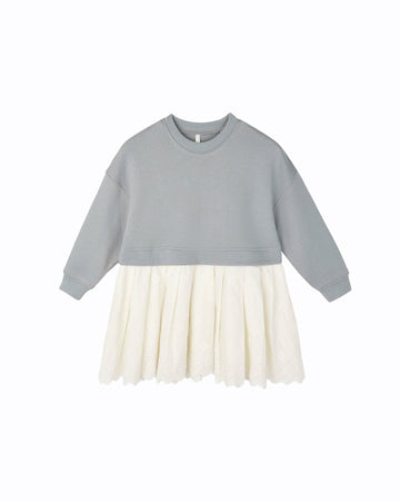 Dusty Blue Sweatshirt Dress