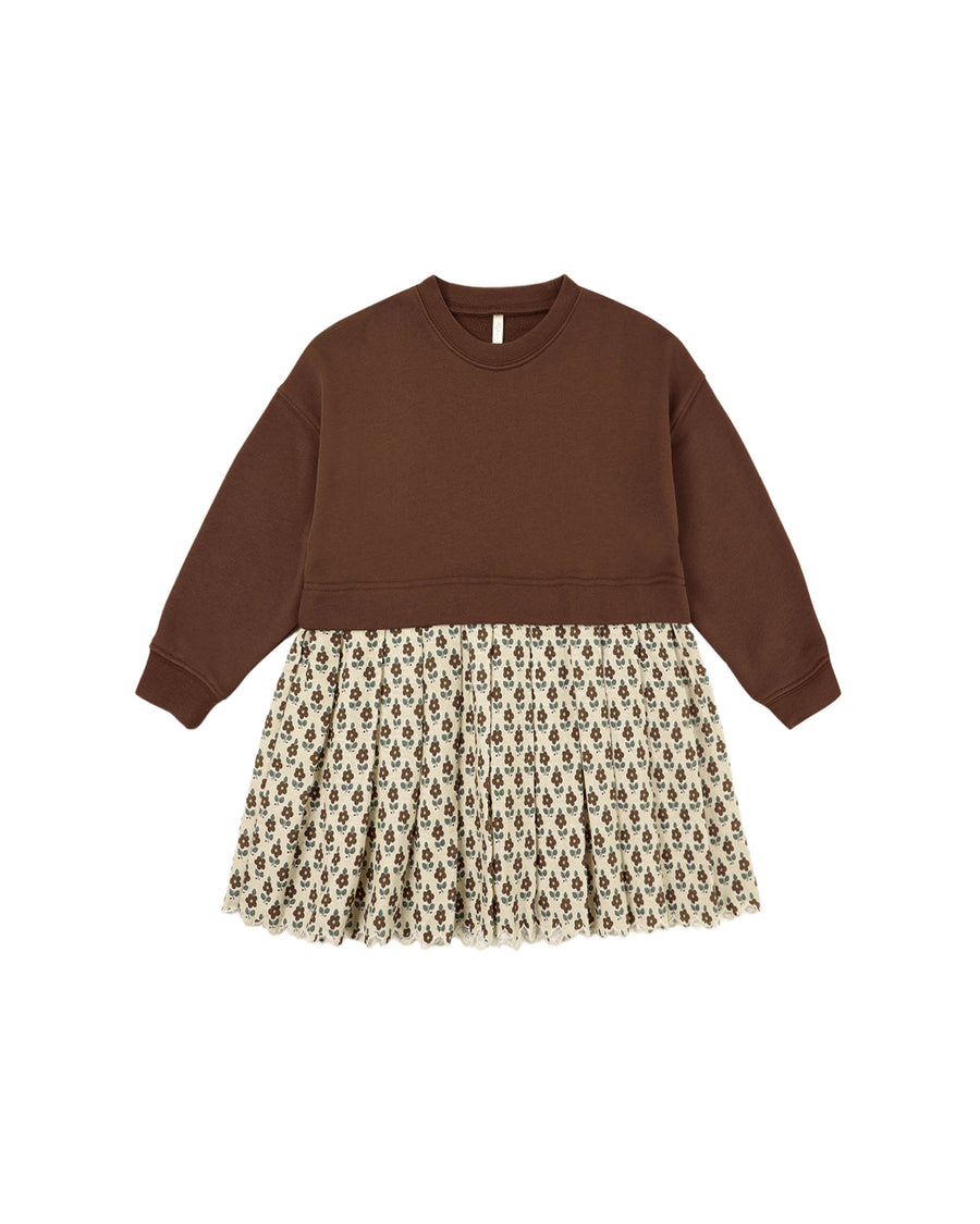 Vintage Bloom Sweatshirt Dress