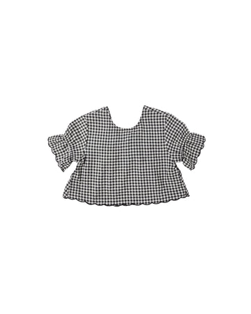 Black Gingham Francie Blouse