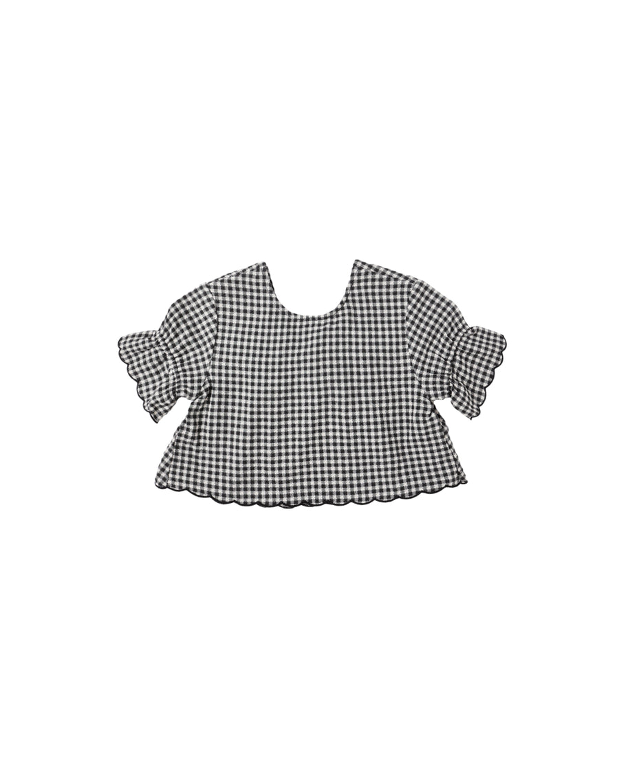 Black Gingham Francie Blouse