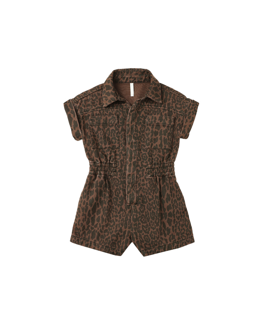 Leopard Utility Romper