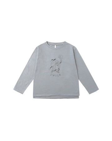 Basketball Raw Edge Long Sleeve Tee