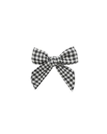 Black Gingham Bow