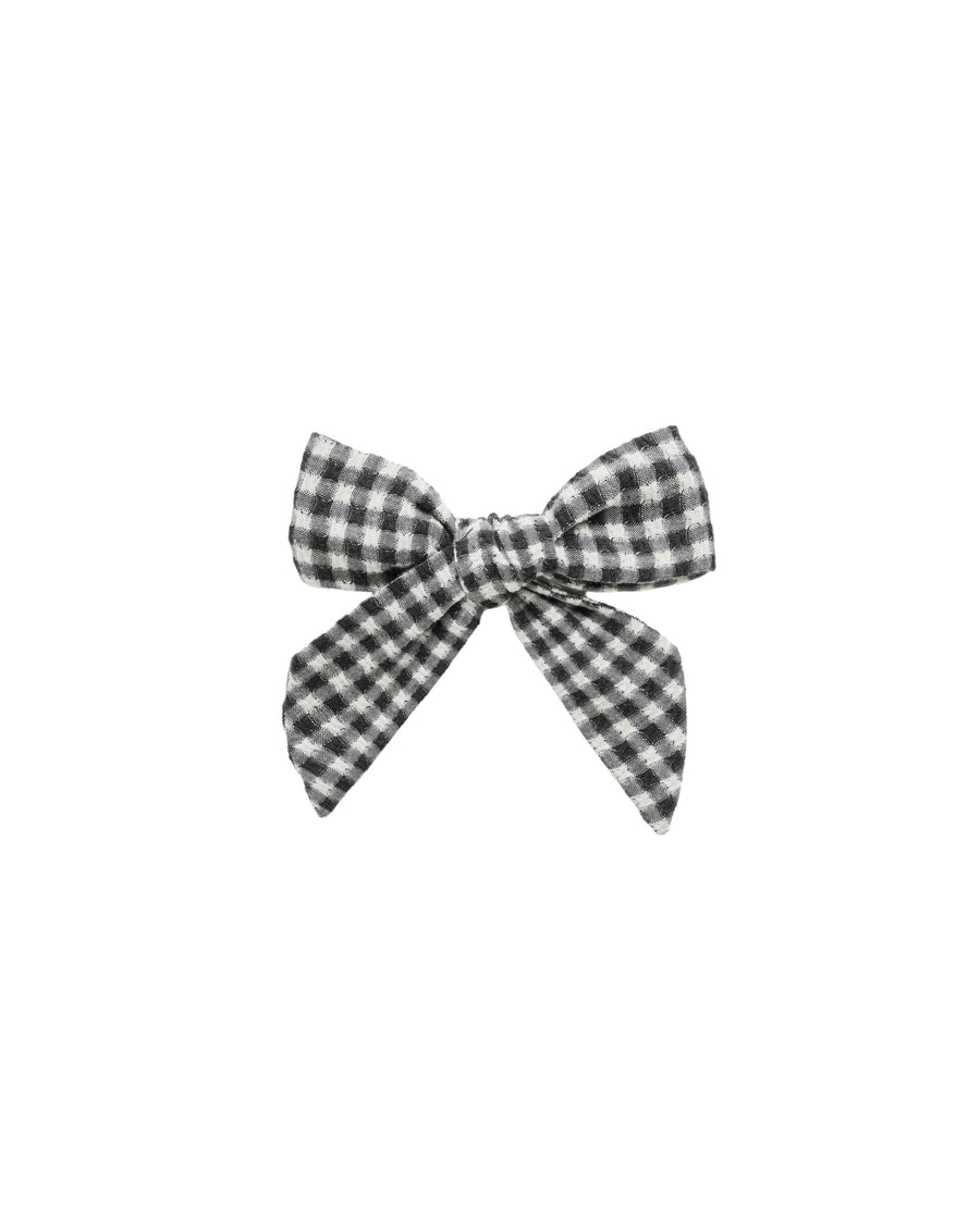 Black Gingham Bow