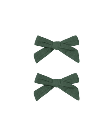 Green Bows - Set of 2