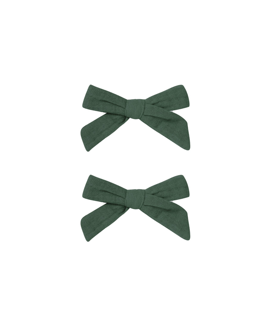 Green Bows - Set of 2