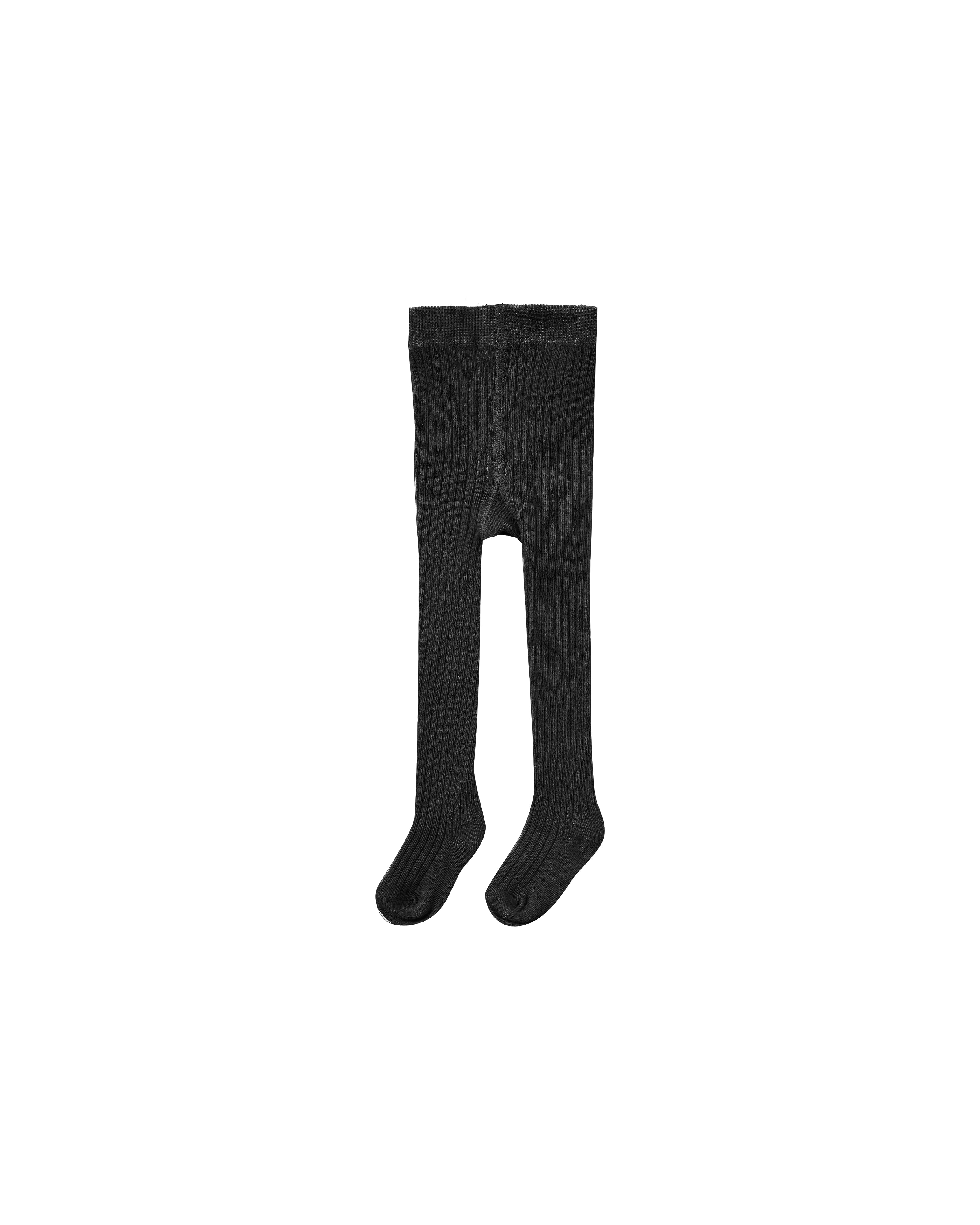 Black Ribbed Tights