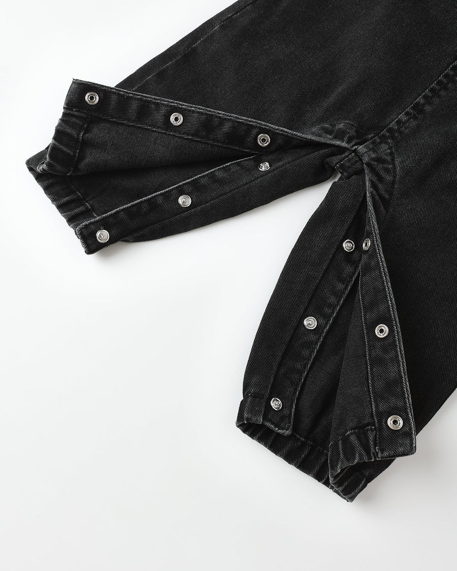 Washed Black Baby Overall