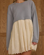 Teen Dusty Blue Sweatshirt Dress