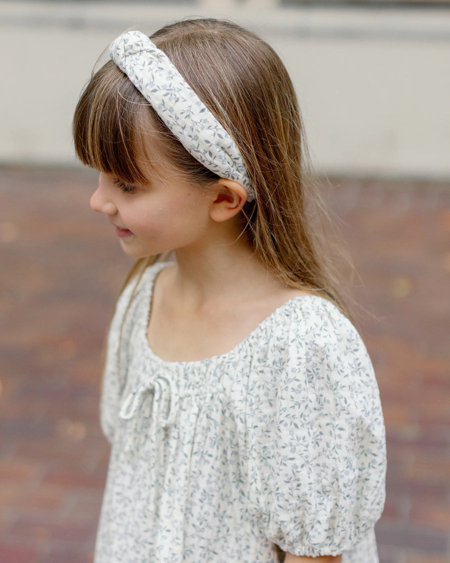 Blue Vines Knotted Headband
