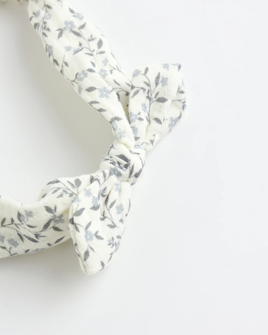 Blue Vines Baby Bow Headband