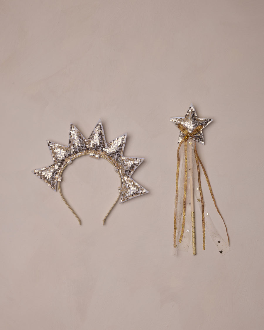 Gold Sun Crown & Wand