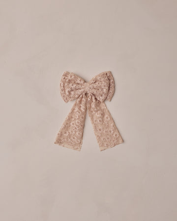 Rose Embroidered Daisy Alice Bow