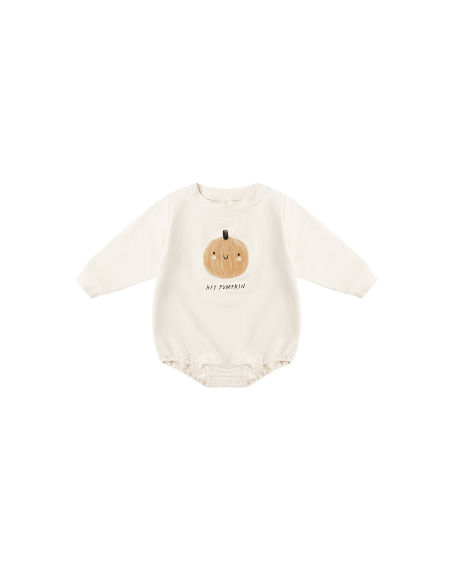 Pumpkin Crewneck Bubble Romper