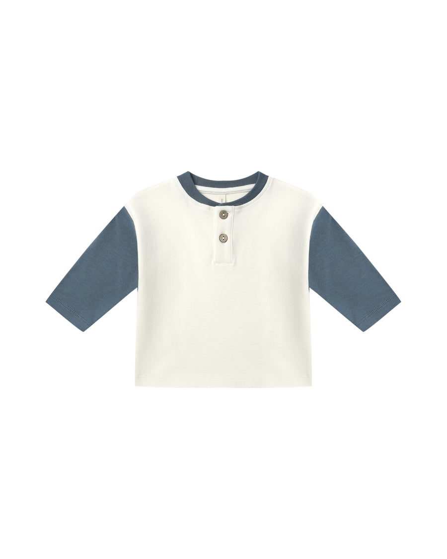 Ocean Long Sleeve Henley Tee