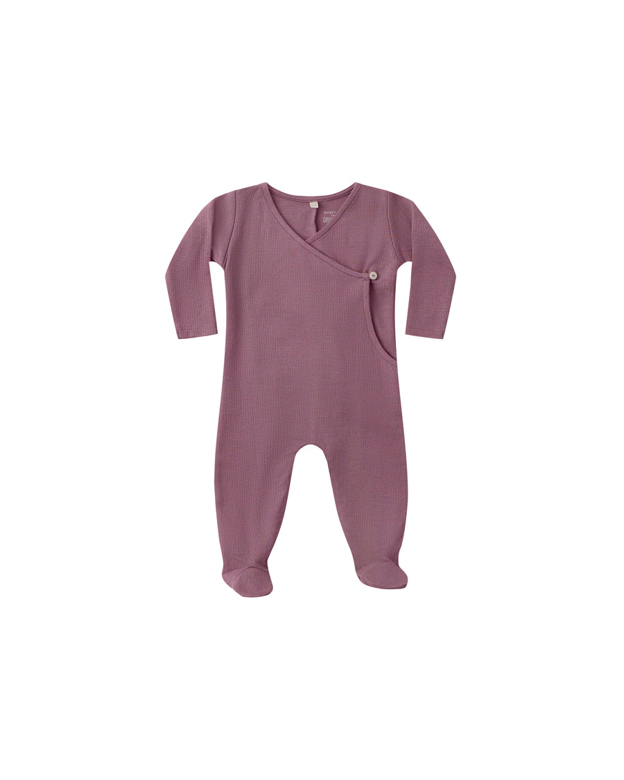 Mulberry Pointelle Wrap Footie