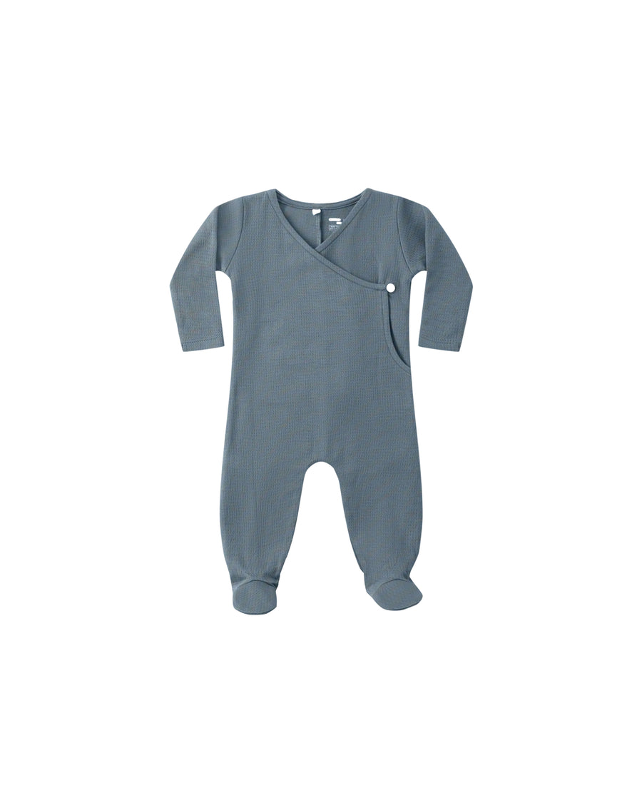 Ocean Pointelle Wrap Footie