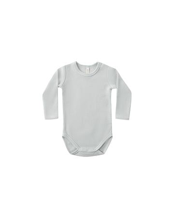 Ice Blue Waffle Long Sleeve Bodysuit