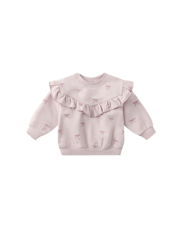 Bows Ruffle Fleece Sweatshirt