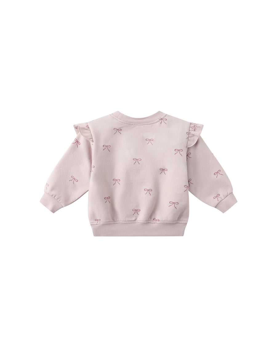 Bows Ruffle Fleece Sweatshirt