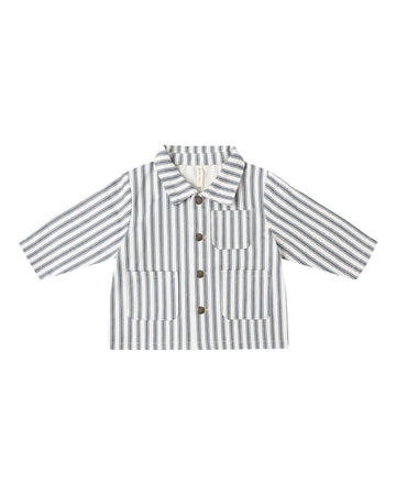 Ocean Pinstripe Utility Jacket