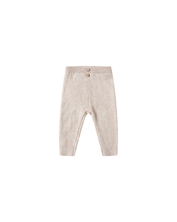 Heathered Oatmeal Rib Knit Legging