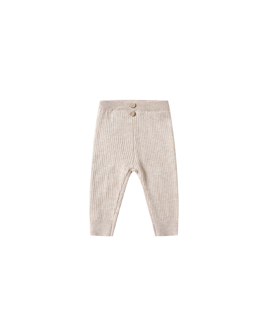Heathered Oatmeal Rib Knit Legging