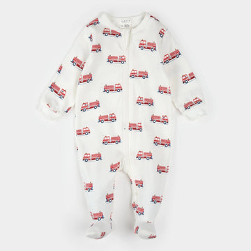 Fire Truck Zipper Footie