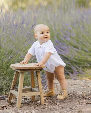 White Henry Romper