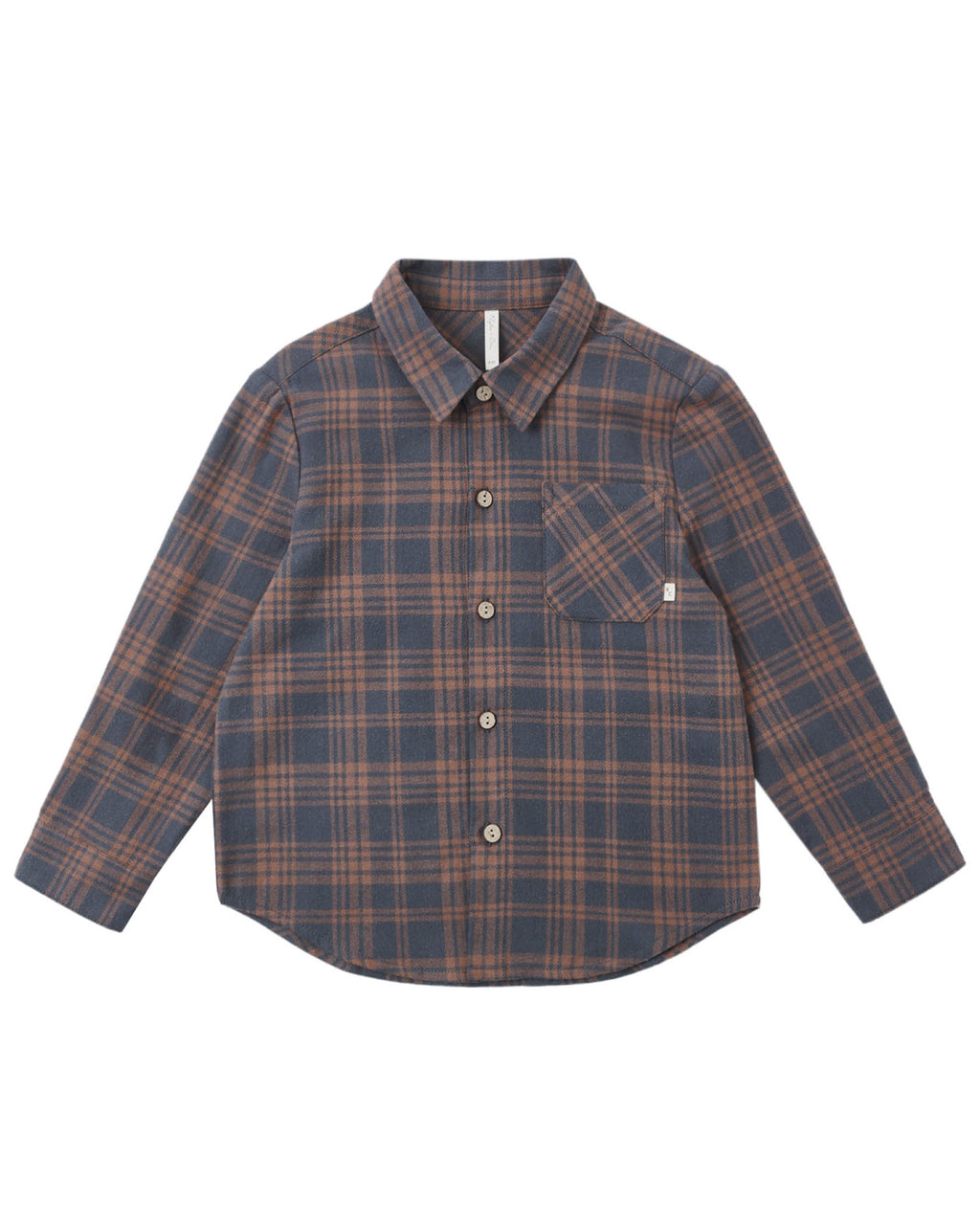 Midnight Plaid Collared Long Sleeve Shirt