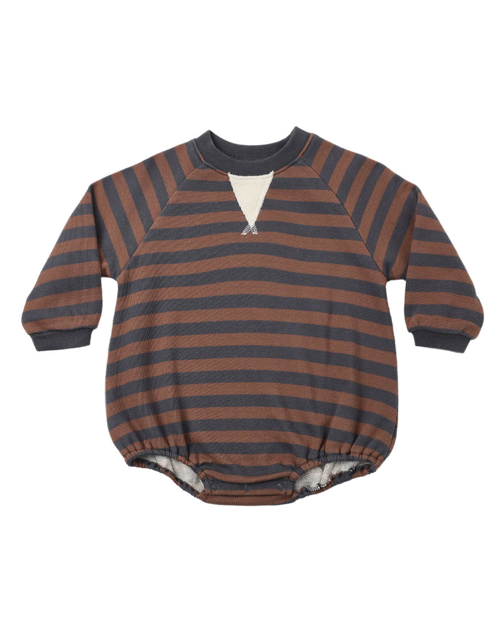 Mulberry Stripe Crew Neck Romper