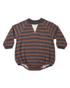 Mulberry Stripe Crew Neck Romper