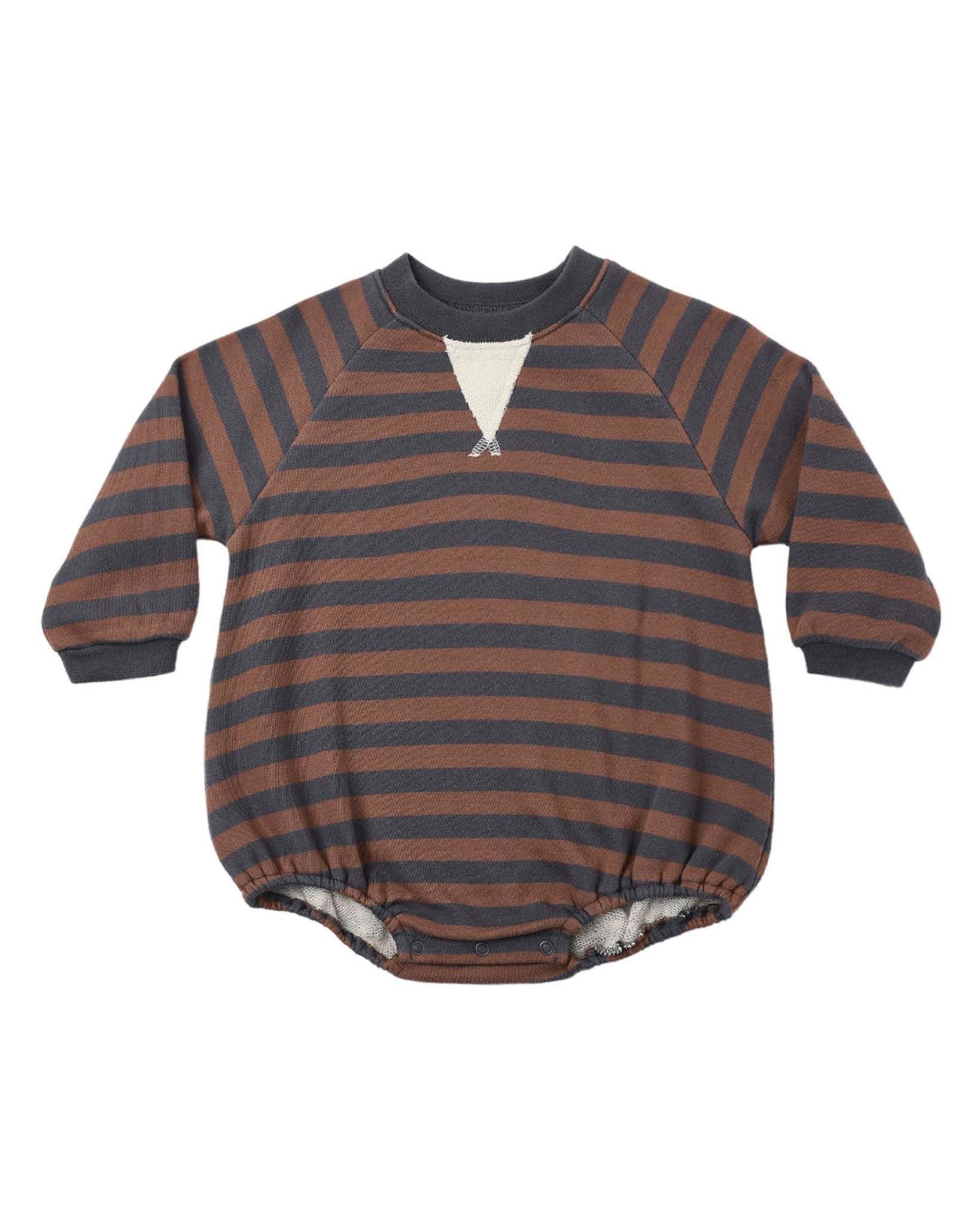 Mulberry Stripe Crew Neck Romper