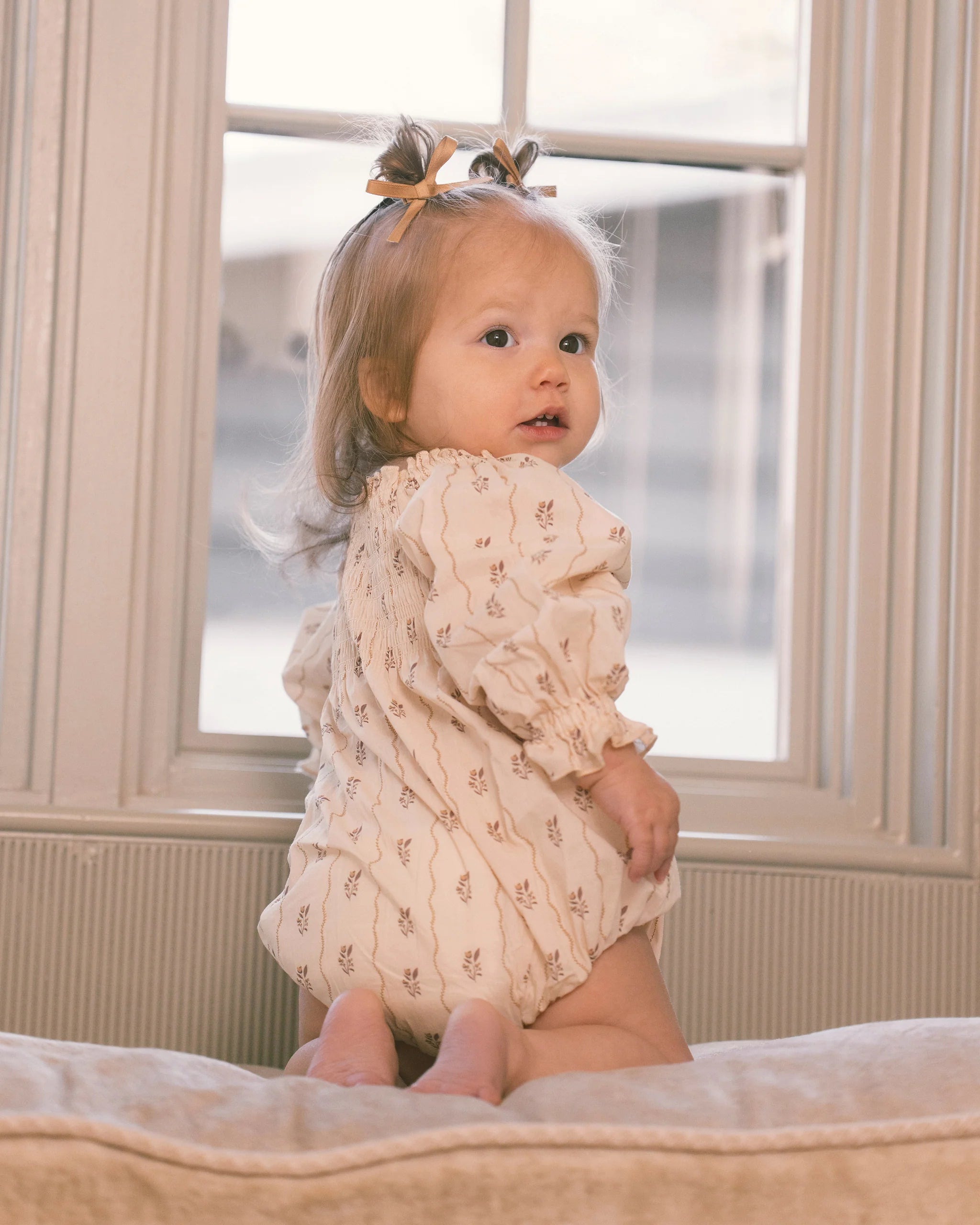 Floral Stripe Autumn Romper