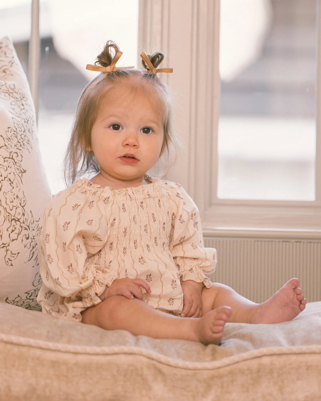Floral Stripe Autumn Romper