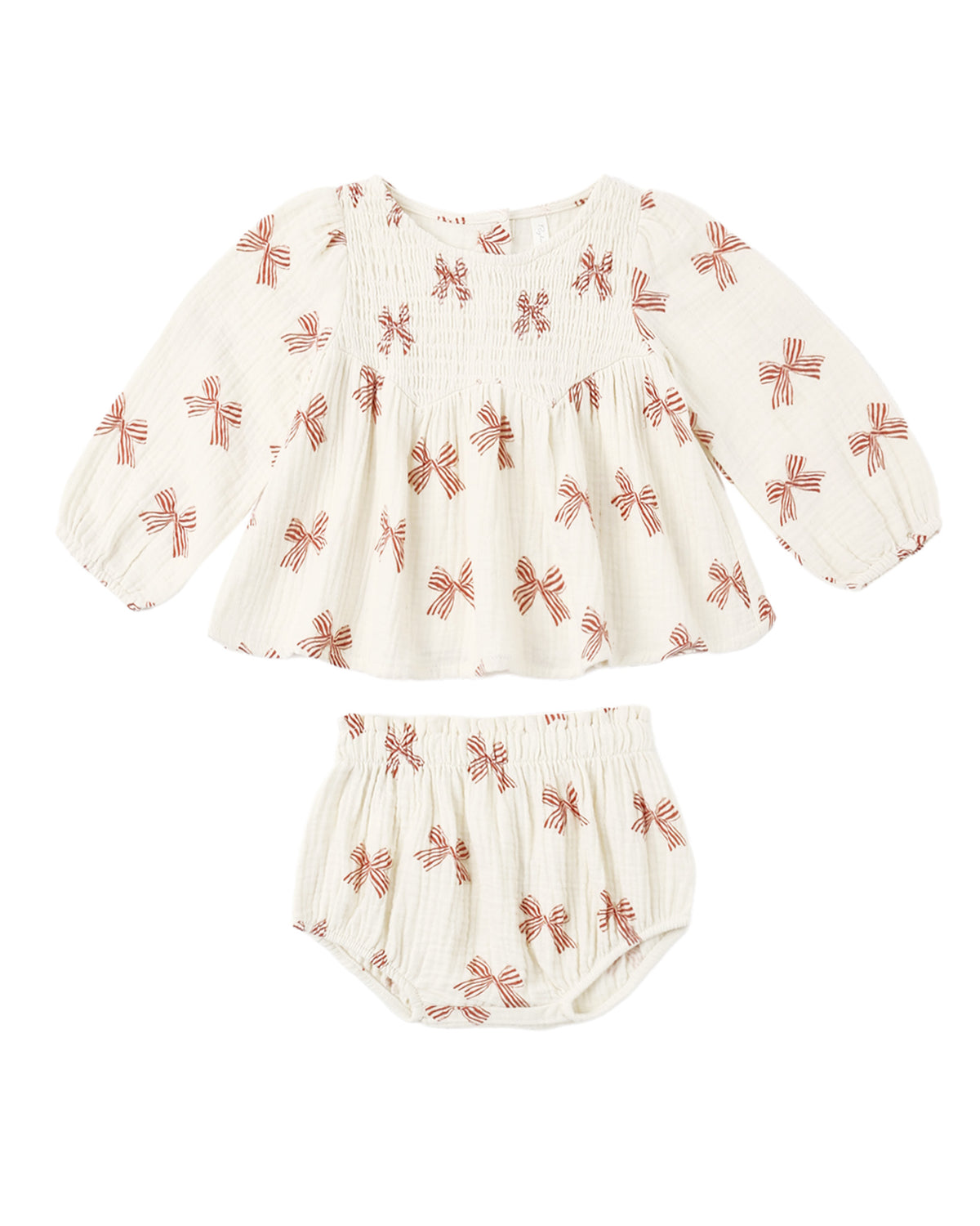Peppermint Bows Sophia Top & Bloomer Set