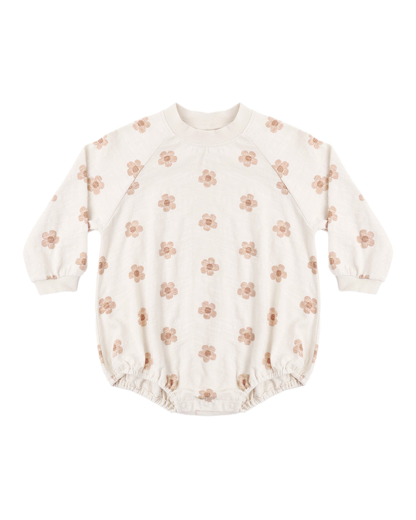 Pink Daisies Crew Neck Romper