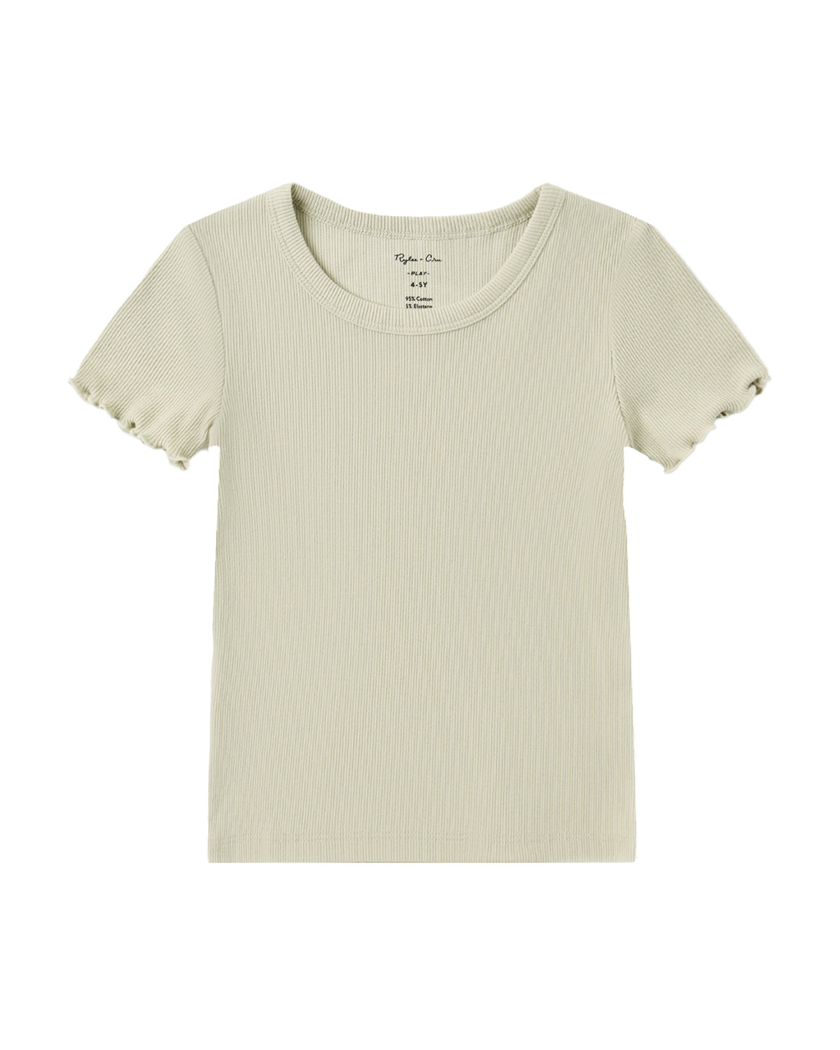 Pistachio Ribbed Basic Tee