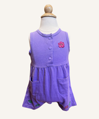 Vintage Simply Basic Purple Hibiscus Romper