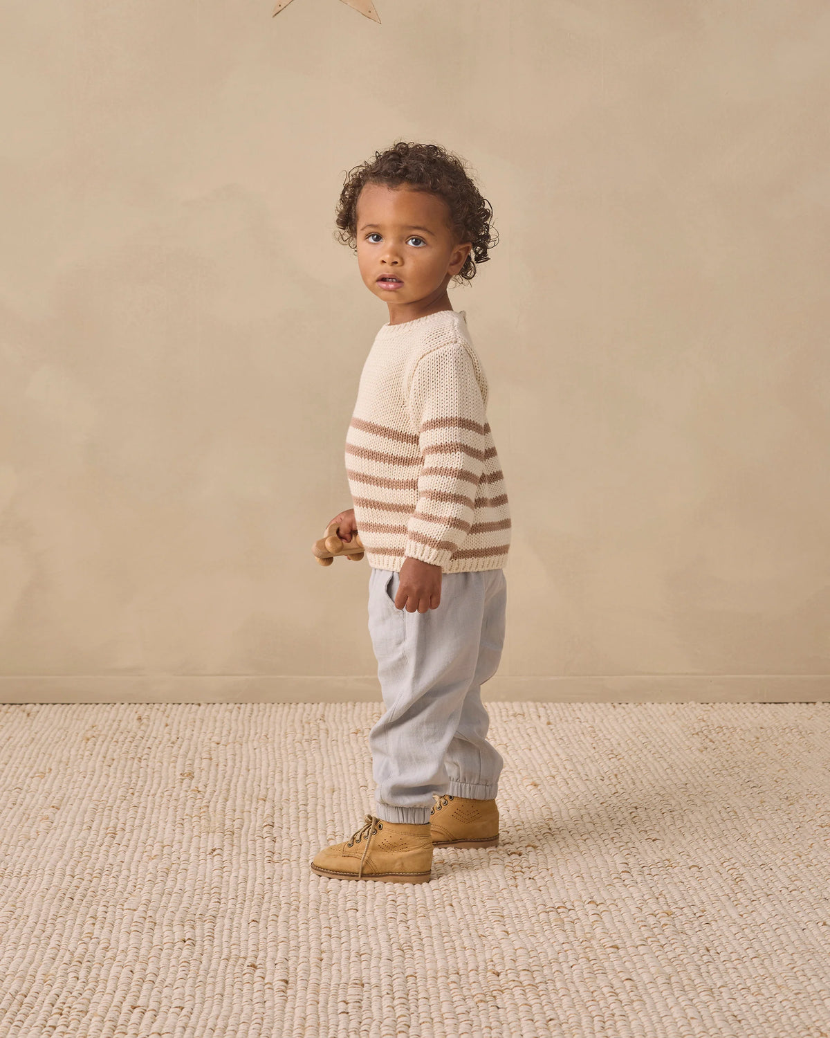 Almond Stripe Rex Sweater