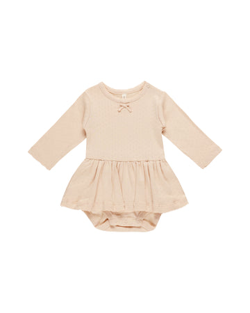 Shell Pointelle Skirted Bodysuit