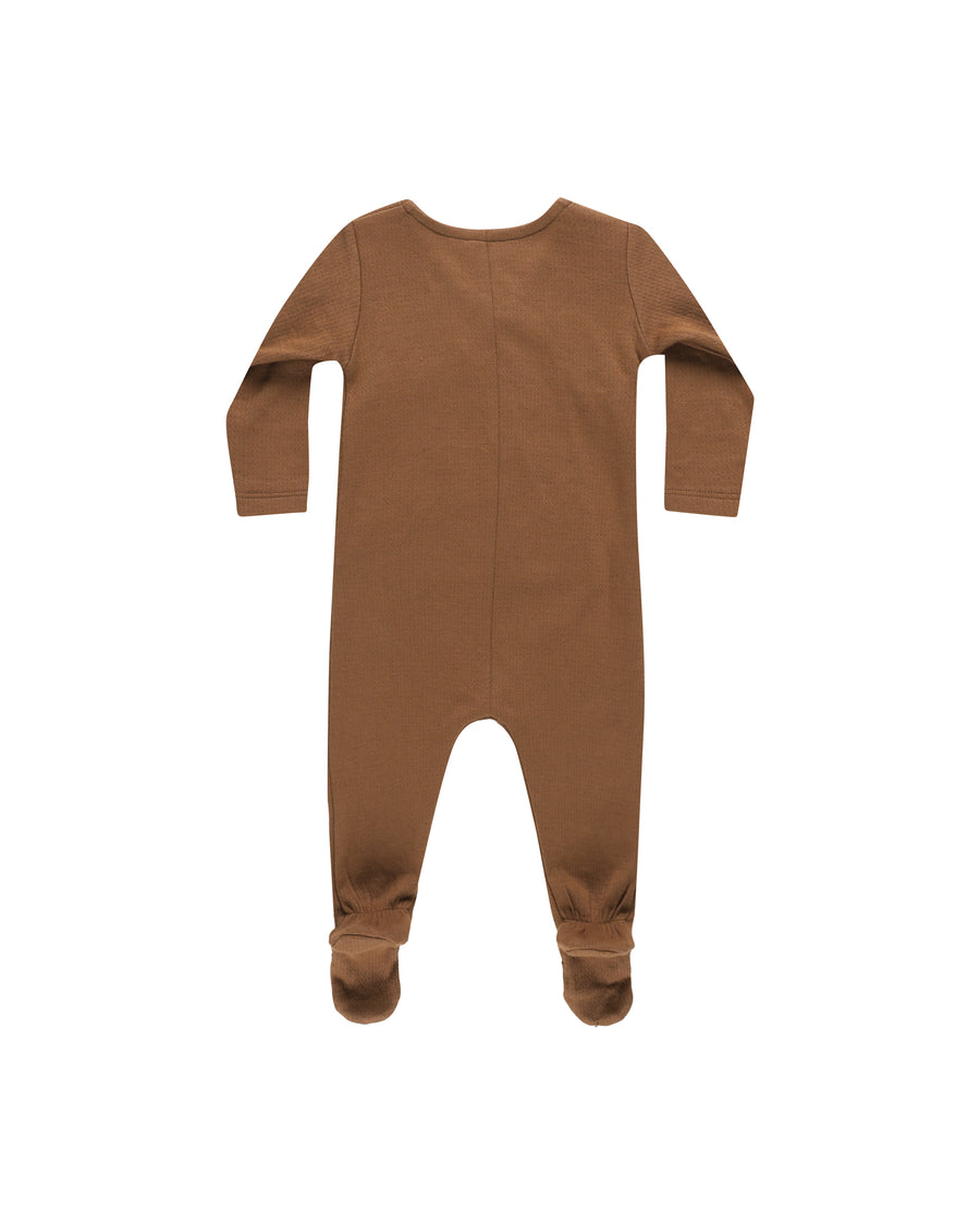 Cinnamon Pointelle Wrap Footie