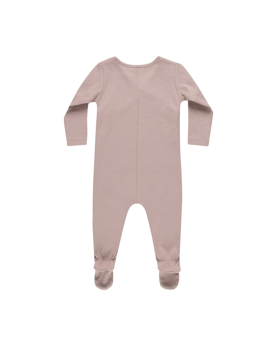 Mauve Pointelle Wrap Footie