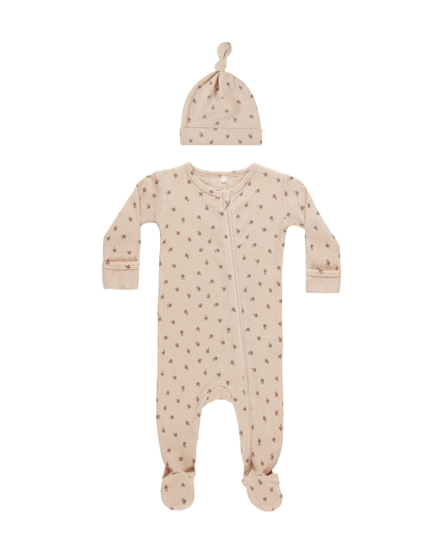 Blossom Waffle Footie Sleep Set