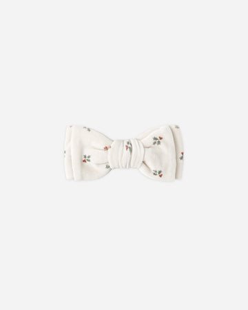 Holly Berry Velour Bow Headband