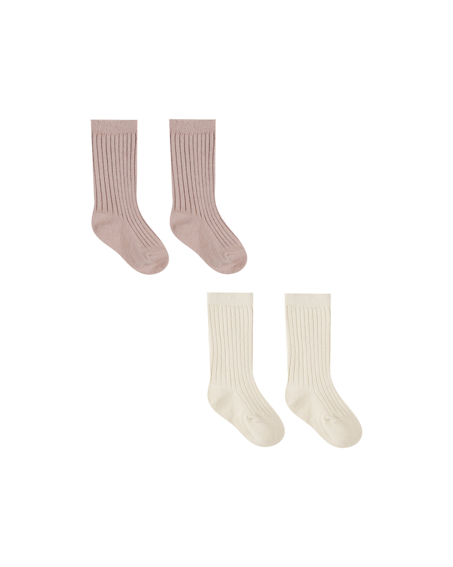 Natural & Mauve Sock Set