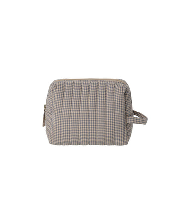 Indigo Gingham Toiletry Bag